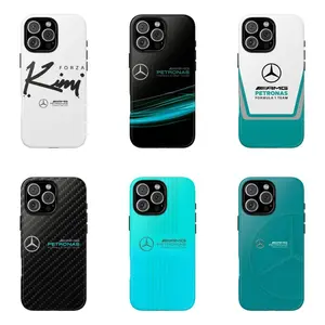 Forza Kimi Mercedes AMG F1 Phone Case - Graphic Racing Car Carbon Fiber Team Protective Cover - Phone Cover for iPhone 7-17 Pro Max / for Samsung S21-S25 Ultra