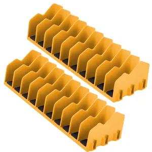 2 Counts Plier Organizer Rack with Nonslip Rubber Base 10 Slots Pliers Cutters Organizer Rack Plastic Tool Organizer Space Saving Tool Drawer Toolbox Organizer for Tool Box Storage