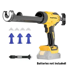 Cordless Caulking Gun, Compatible With Makita/DeWalt 20V Max Battery(NO Battery), Electric Caulk Gun with 6 Adjustable Speeds, Auto-Retract & Anti-Drip Design for Home & DIY Use