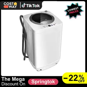 Costway - Full-Automatic Laundry Washing Machine with Drain Pump, Various capacity styles Full-Automatic Washer w/ LED Display, Water Levels