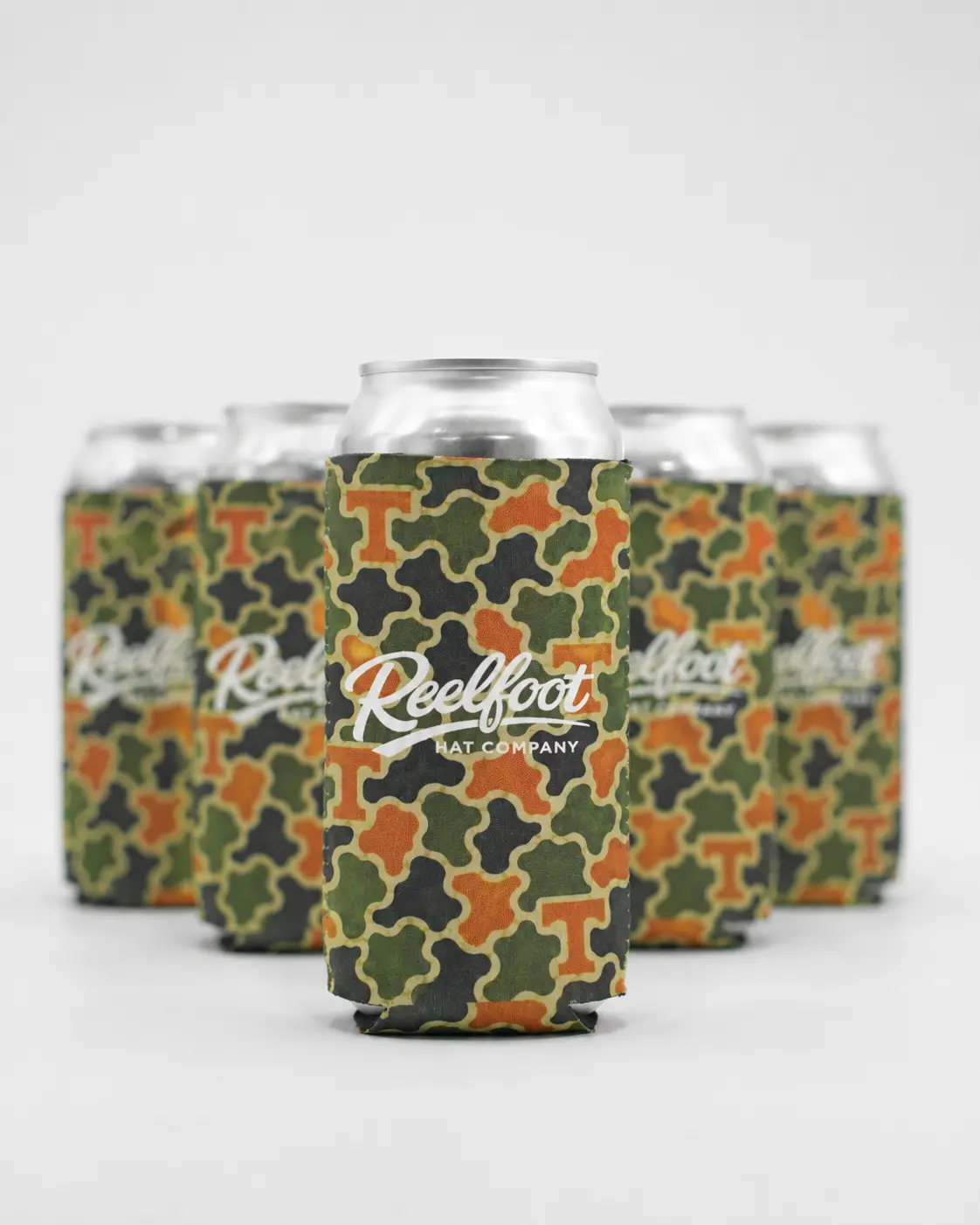 Reelfoot Tennessee Printed Insulated Slim Can Koozie, 12 oz Foldable Lightweight Beverage Accessory, Reusable