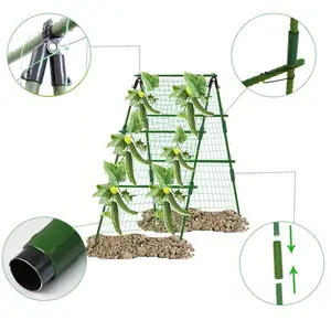 Garden Plant Support Rack Set, Plant Care Kit, Durable Plastic Climbing Structure Kit with Connectors and Hooks, Ideal for Vegetable and Flower Growth