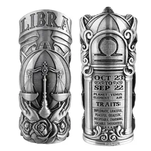 Metal Lighter Case Cover Lighter Pouch Fits Bic Lighter Standard Size J6 Design In Libra