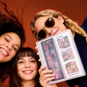 Clear Photo Booth Frames - Photo Booth Album For 2x6 Inch Photo Strips Wedding Album 2 x 6 Bookmark Holder Transparent