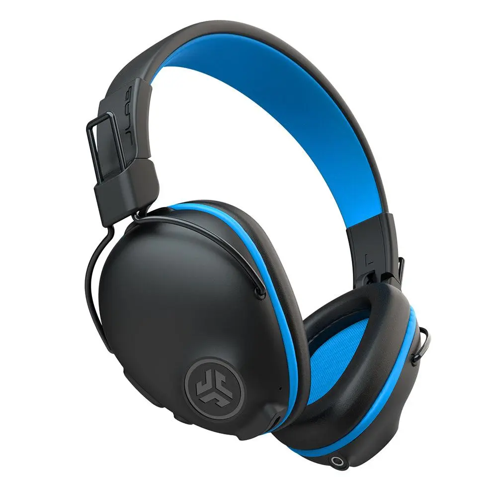 JLab JBuddies Pro Wireless / Wired Over-Ear Kids Headphones, Volume Limiter, 35+ Hour Battery Life, Share Mode, Folding, Adjustable, Mic, Fast Charge