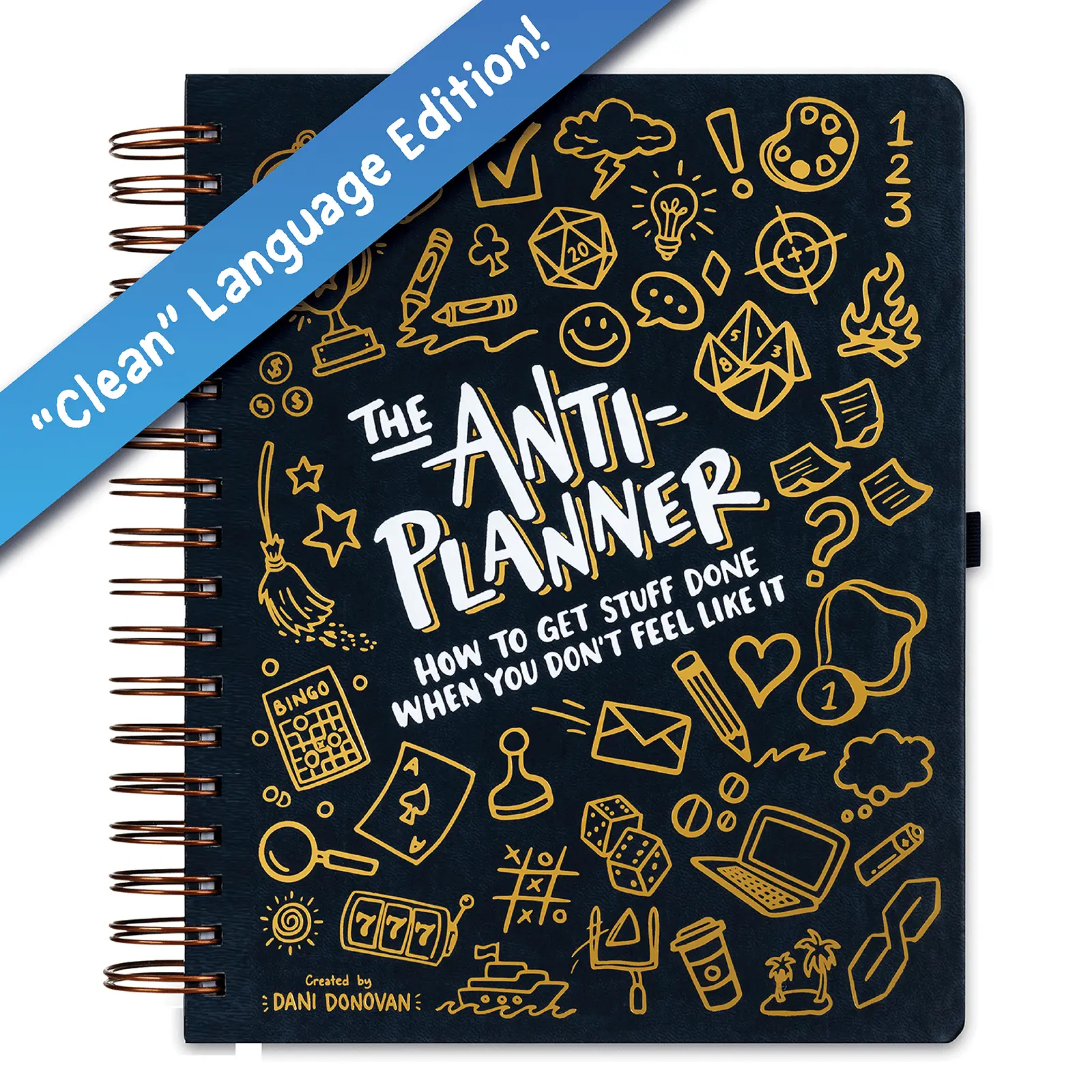 The Anti-Planner English ADHD Book - 165+ Productivity & Cleaning Tools, Adult Activity Book & Organizer Alternative, Gifts for Neurodivergent Adults & Adulting Women (For Those Struggling to Get Stuff Done)