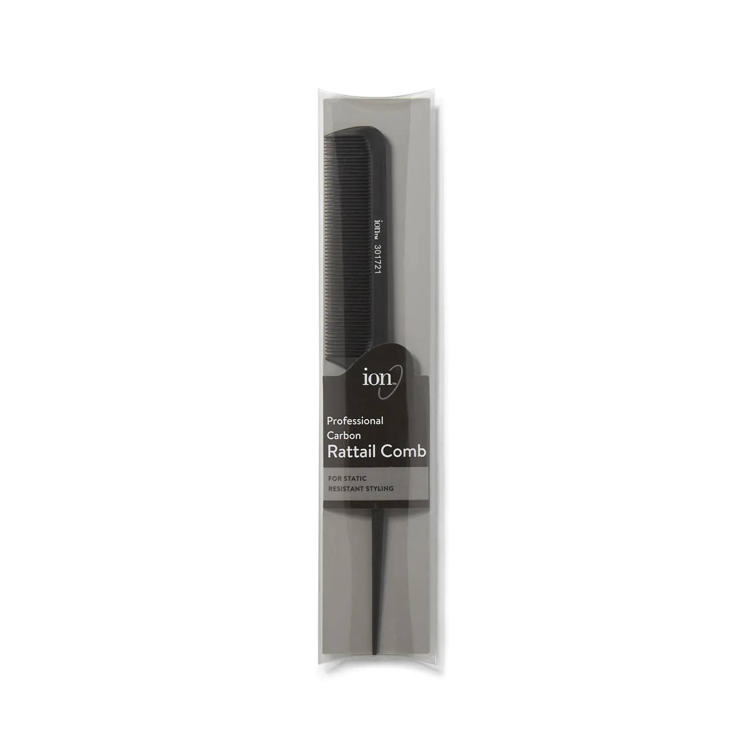 Ion Rattail Carbon Comb Black Ion Rattail Carbon Comb Black