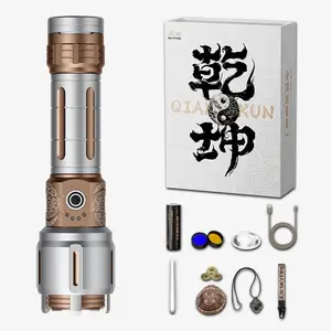 SKYFIRE 2503 Tactical Flashlight Combo - High Lumen Spot & Area Lamp, USB Rechargeable, Waterproof, Perfect Outdoors Gift (Gift Ready)