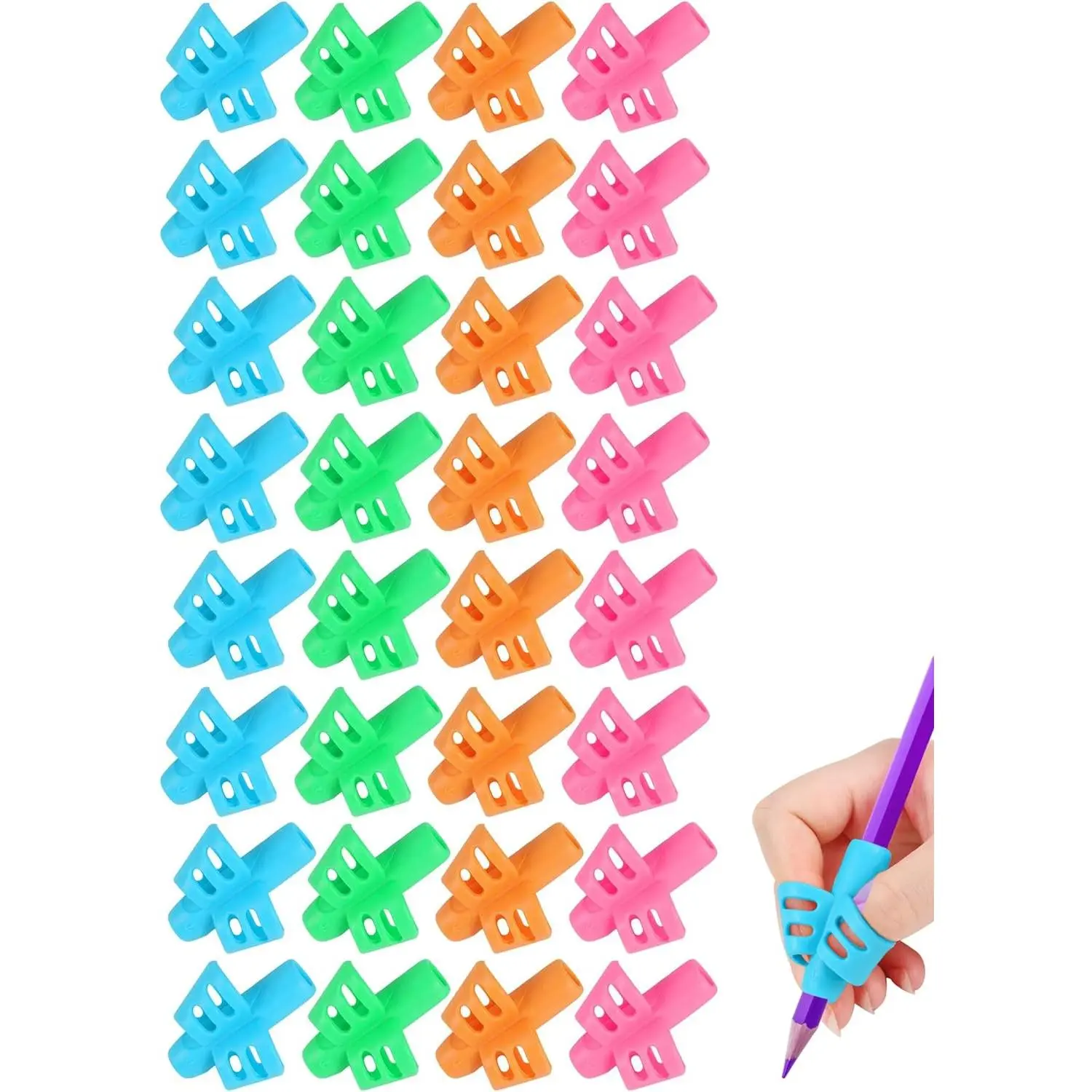 32 Pack Pencil  Grips for  Handwriting, Pencil Holder for , Handwriting Grip,   Pencil Pen Grips, Writing Tool for  ,