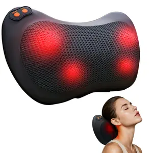 Shiatsu Back Massager with Heat – Deep Tissue Massage for Neck, Shoulder, Leg, Upper & Lower Back Pain Relief, Electric Kneading 3D Massage Pillow Gifts for Christmas