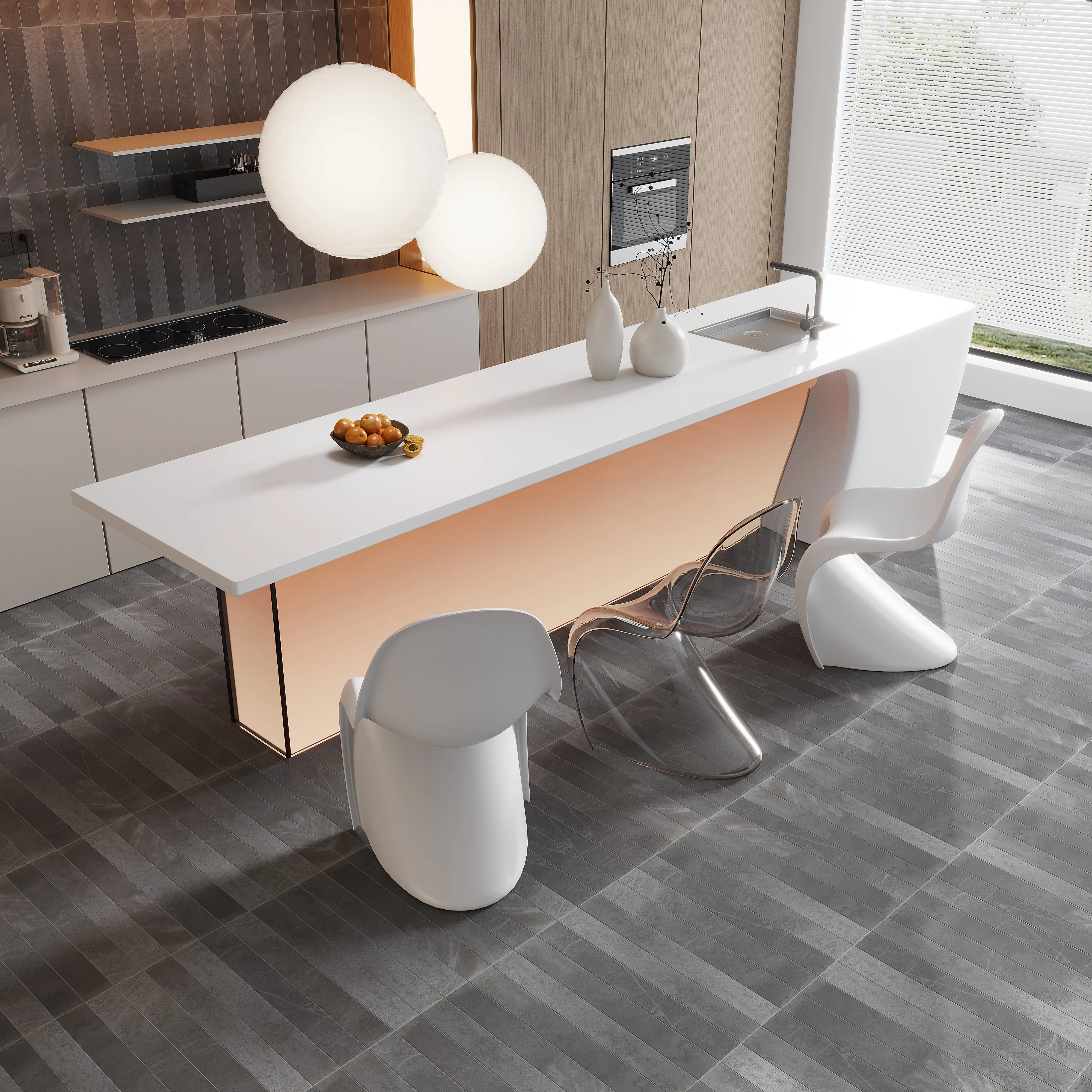 Charcoal Gray 3x24 Matte Porcelain Plank Tile (9.68 sq ft/case, 20-Pack)