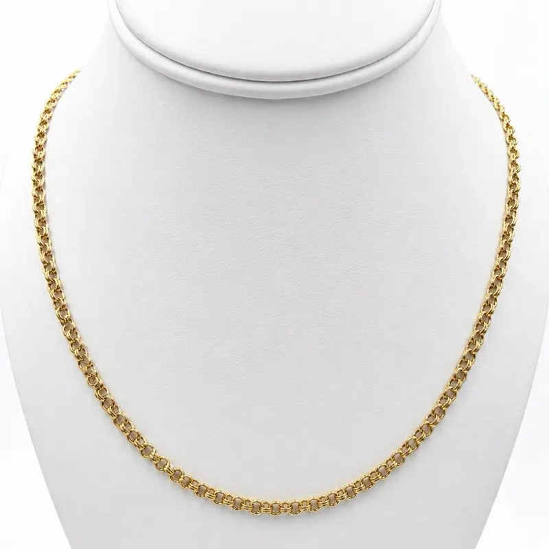 Oro 18k Cadena Garibaldi, 60cm - 3.3mm