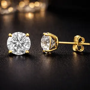 14K Gold Stud Earrings Push Back Jewelry for Womens Girls Mens 2mm to 10mm