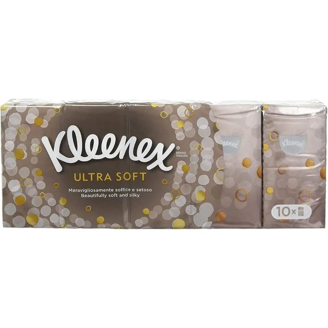 Kleenex Ultra Soft Facial Tissue, Pocket Pack, Pack of 10