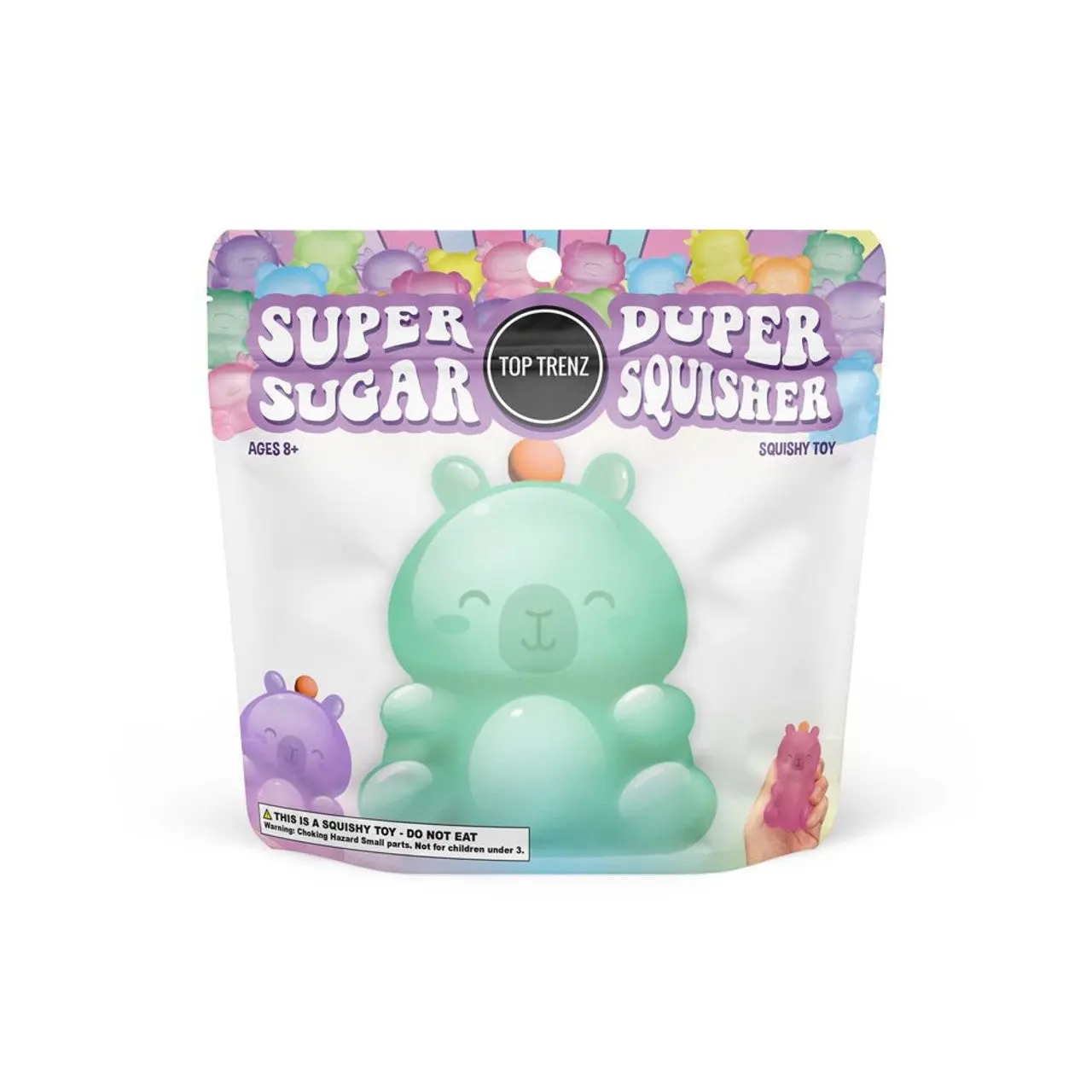 Capybara Soft Squishy Plush Super Duper Sugar Squisher Toy, 8+ Years Fidgeting Therapeutic Stress Relief Classic Novelty Toy