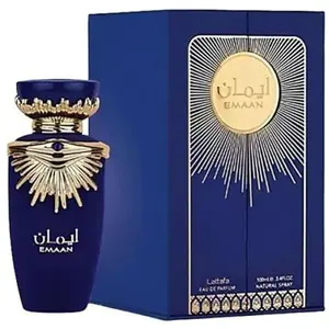 Lattafa Emaan Unisex Eau de Parfum (EDP) - 3.4 Oz Alcohol Base Single Item, Aromatic Floral and Spicy-Oriental Fragrance Blend