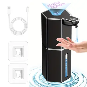 Automatic Smart Soap Dispenser, 12oz/360ML Touchless Foam Hand Sanitizer Pump, USB Rechargeable, Waterproof Kitchen Tool, Adjustable Settings