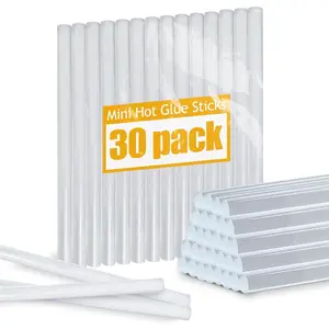 30 Mini Hot Glue Sticks, 4" and 0.27 Hot Melt Glue Sticks Diameter Compatible with Most Mini Glue Guns for DIY Craft Projects, Scrapbooking DIY, Home Repair