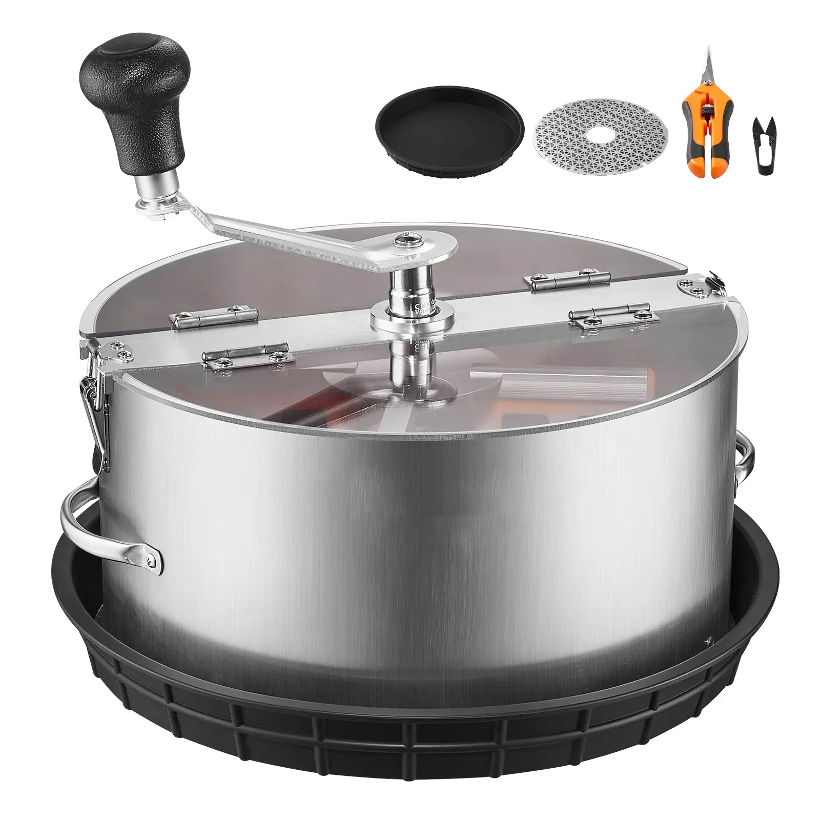 Manual Bud Leaf Trimmer, 12 in Reaper Bowl Bud Trimmer with Stainless Steel Blades, Visual Cutting, Wet & Dry Hydroponic Cutting Machine with Tray, Twisted Spin Cut for Plant Buds Flowers