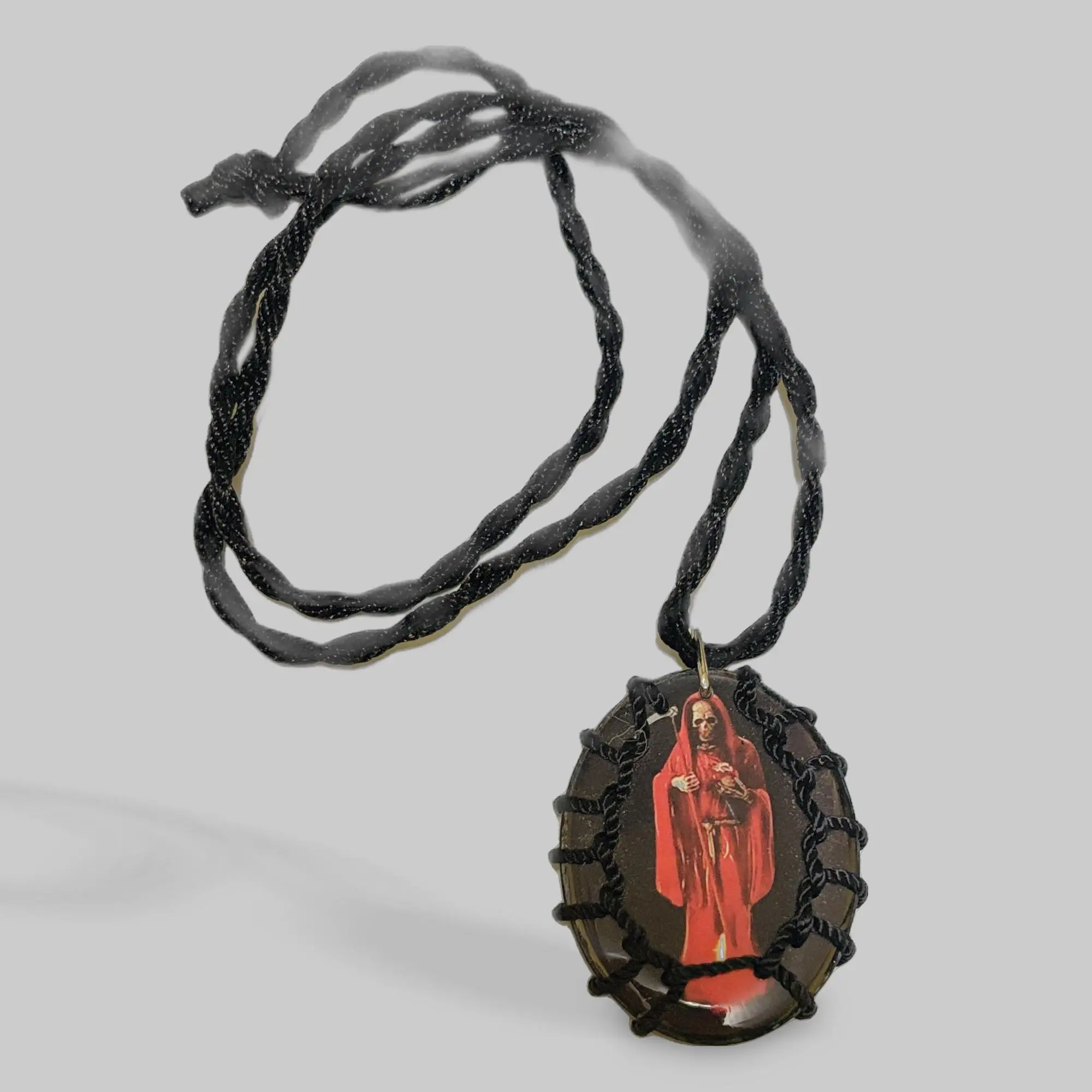 Santa Muerte Escapulario black, Healing, Cloth, Protection, Devotion