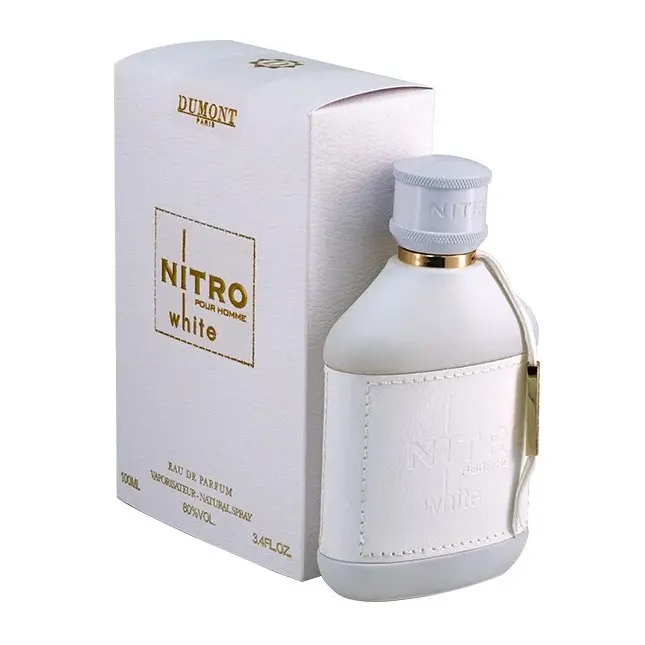 Dumont Nitro White EDP Cologne Spray, Long Lasting Woody Amber Fragrance for Men with Juniper Berries & Cypress Iris, 3.4 fl oz, Single Item