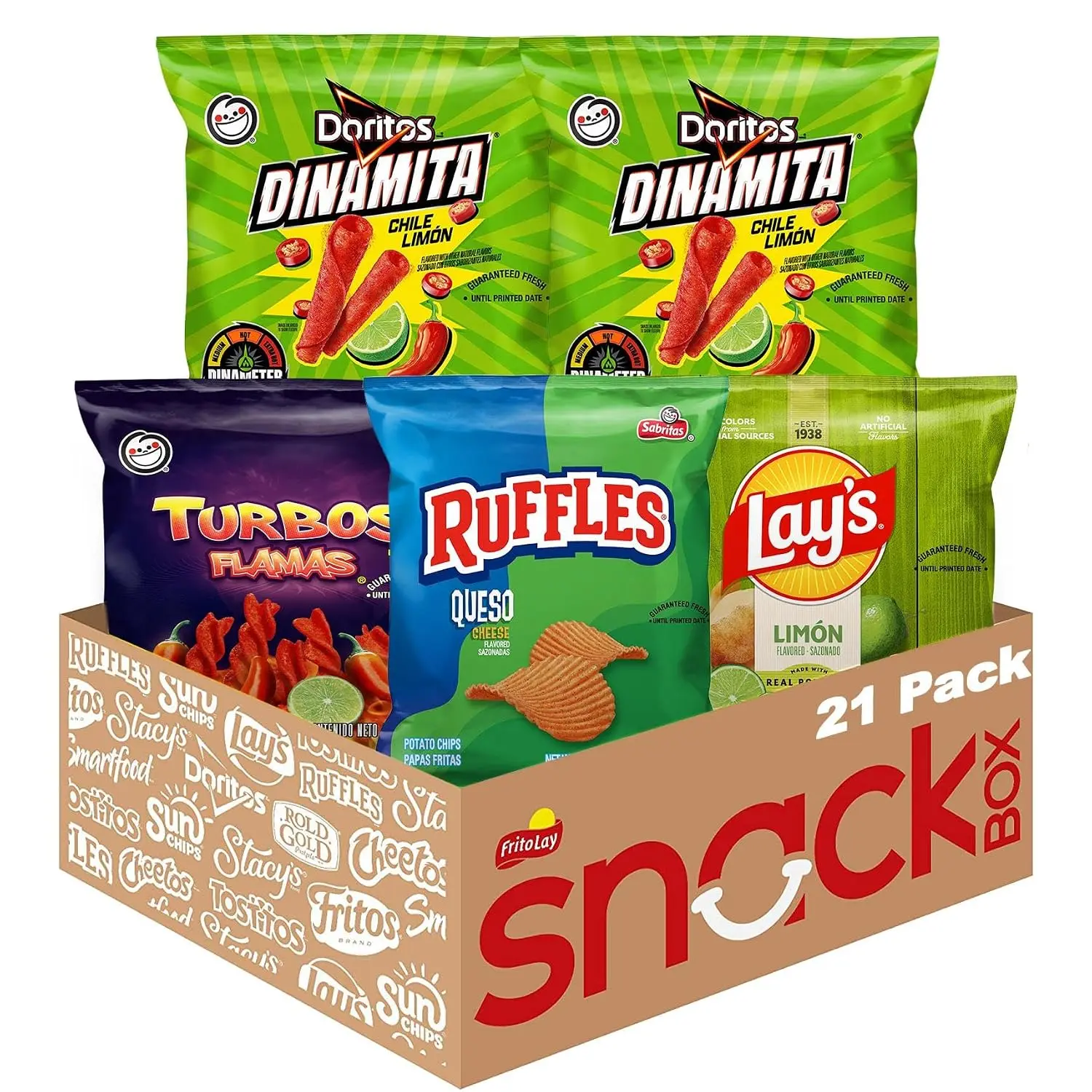 Frito-Lay Sabritas Variety Pack, 21 Count Assorted Chips & Snacks Multipack, Single-Serve Bags for Lunches, School, Office, Parties & On-the-Go