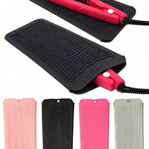 Hanging Silicone Heat Resistant Pad, Hair Straightener Storage Bag Set, Mini Travel Makeup Bag, Travel Cosmetic Bags, Small Cosmetic Organizer, Essential Travel Accessories, Travel Essentials