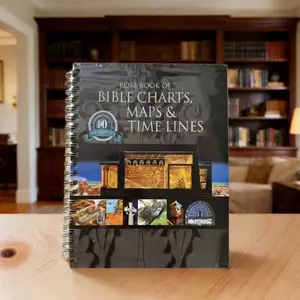 Rose Bible Charts, Maps & Time Lines Hardcover Book, 10th Anniversary Edition Vol. 1, Easy-to-Read Bible Study Guide with Full Color Bible Maps, Timelines, Charts, Genealogy Foldout, Christian Reference Book, Inspirational Religious Gift for Believers