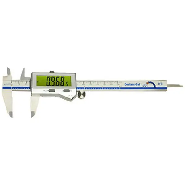iGaging Coolant-Cal Electronic Digital Calipers, 0-6in/0-150mm Range, 3V CR2032 Batteries, IP67 Water/Dust Resistant, Digital Display, Auto Power Off, High Accuracy Hand Measuring Tool