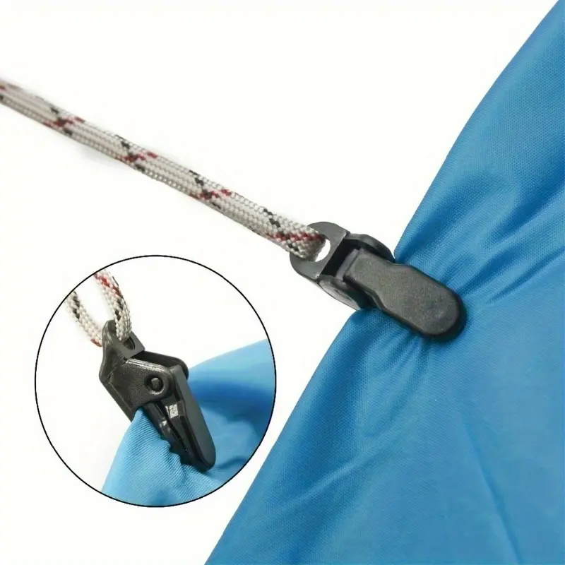 10pcs Heavy-Duty Alligator Clips - Adjustable Buckles for Secure Fastening, Reliable Hold for Tents and Tarps, Perfect for Camping, Hiking, and Backpacking Trips