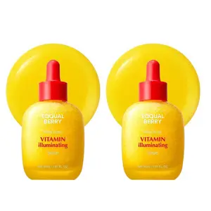 EQQUALBERRY 2pcs-Vitamin Illuminating Serum – Brightening Vitamin C Serum with Niacinamide | Strengthens skin barrier | Hydrates using Ceramide and Hyaluronic Acid, 1.01oz / 30ml Moisturize Moisturizer Moisture Daily