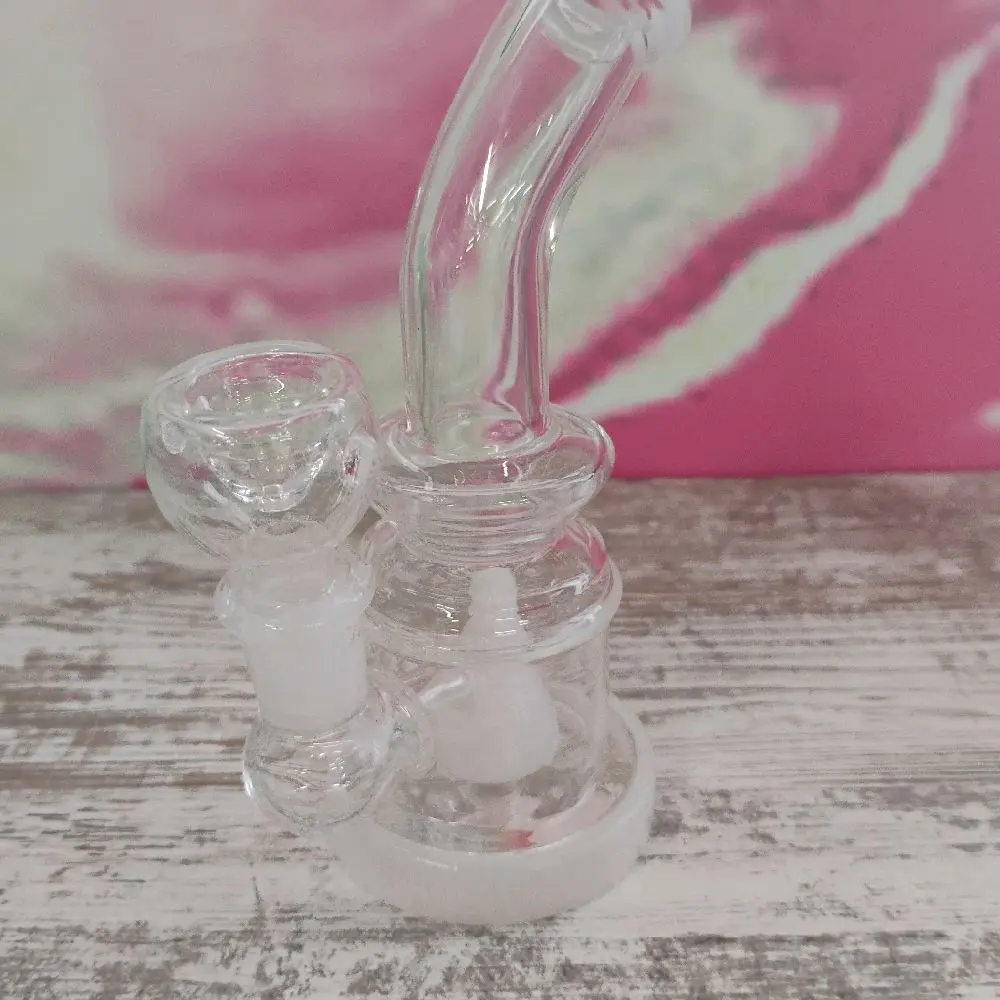 6in glass water bubbler with internal cone drinkware