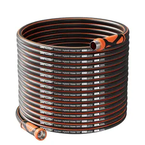 100 FT Garden Hose, Water Hose 100FT Heavy Duty x 5/8", Lightweight Flexible Water Hose with Nickel-plated Fittings, Kink-Free, Leak-Proof, Easy Storage for Yard, Lawn, Car, Male to Female