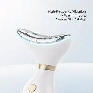 Electric Neck Firming Device with EMS & Heat, Jawline Sculpting Massager, Skin Tightening Beauty Tool, Rechargeable Skincare Device for Daily Use