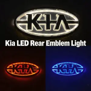5D LED Kia Rear Emblem Light – Glow Badge for K5, Forte, Sorento, Sportage| IP67 Waterproof, Plug & Play, Night Visibility Upgrade