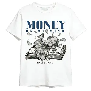 Black Money On My Mind Angel Unisex Graphic Tee - BlackWhite - Menswear, Top
