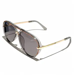 2025 New Retro Aviator Sunglasses Gradient Multi-color Fashion Casual Outdoor Shades Unisex Summer Daily Eyewear