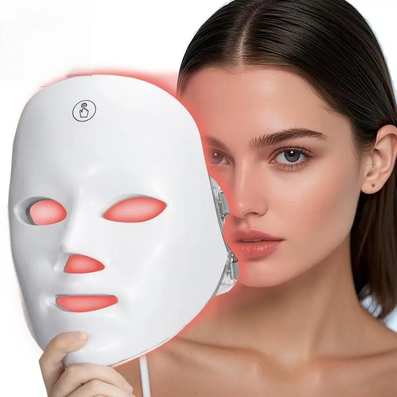 Photon Rejuvenation Mask 7-Color LED Light Beauty Appliance Portable Electric Facial Care Comfortable Skincare Mask Moisturizing Tool  for Home and Travel Gentle Facemask
