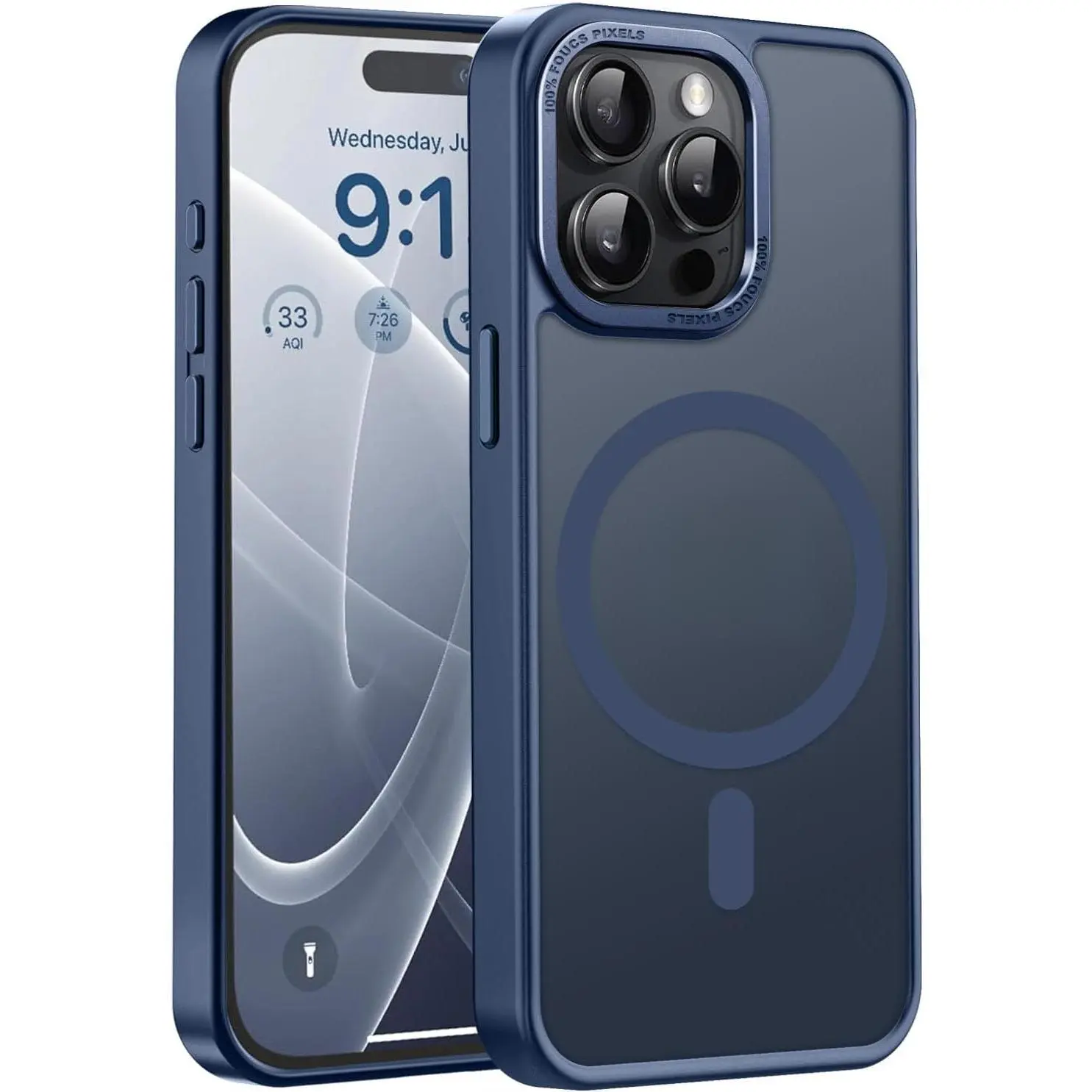Upgraded Magnetic Phone Case for iPhone 15/15 Pro/15 Pro Max/15 Plus Case [Compatible with Magsafe] [Mil-Grade Protection], Slim & Tough, Pocket-Friendly, Translucent Phone Cases Cover