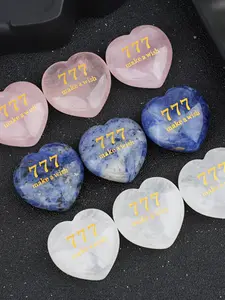 Heart Angel Digital Gemstone 777 Amethyst Crystal Carving Natural Stone, Confidence & Determination Keepsake, Divination Accessory Room Decor