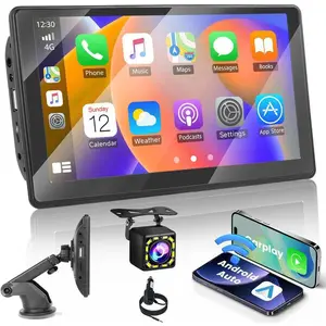 2025 New Wireless Carplay Screen for Car, 7 Inches, Backup Camera, Music/Mirror Link/Navigation for All Cars，Equipped with AUX cable