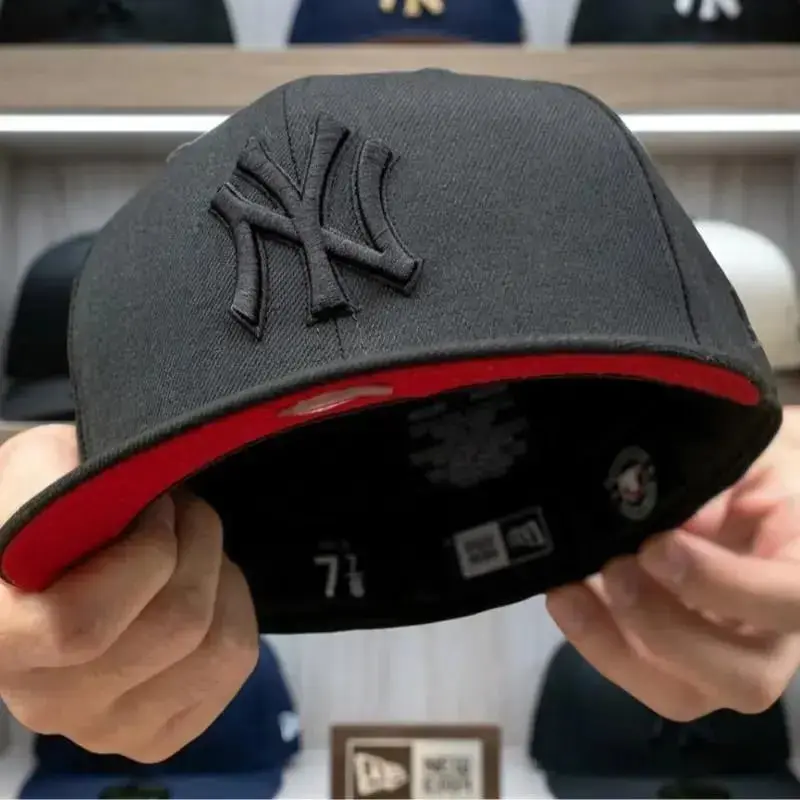 New Era MLB LA Dodgers & NY Yankees 9FORTY 59FIFTY Snapback Adjustable Baseball Cap Black Red 3D Embroidered NY Logo Flat Brim Adjustable Unisex Baseball Hat Retro Vintage Streetwear Look Hip Hop Style USA Urban Fashion Trend 2026 TikTok Viral Headwear