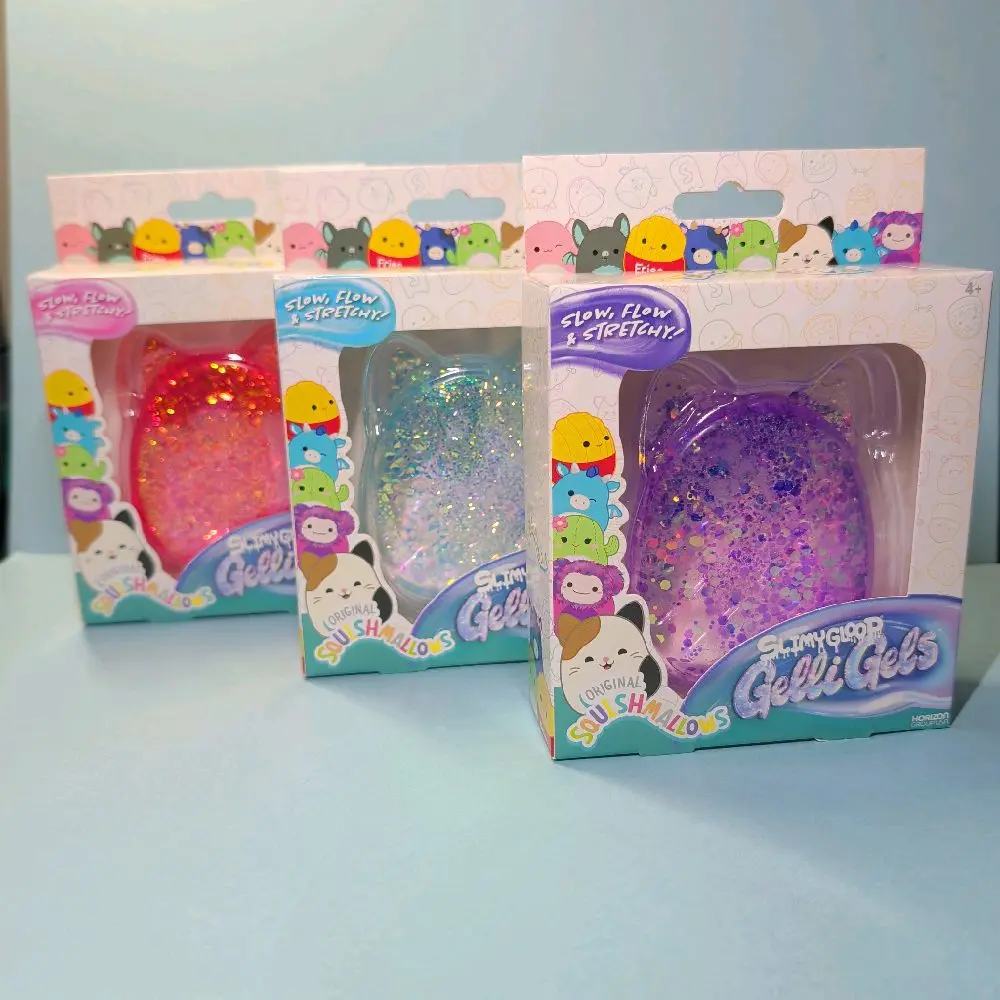 Squishmallows Slimygloop Gelli Gels, Assorted Colors, Anxiety Relief Products for Ages 4+, Stress Relief Tools with Decompression Squeeze, Sensory Calming Tool & Sensory Stress Reliever