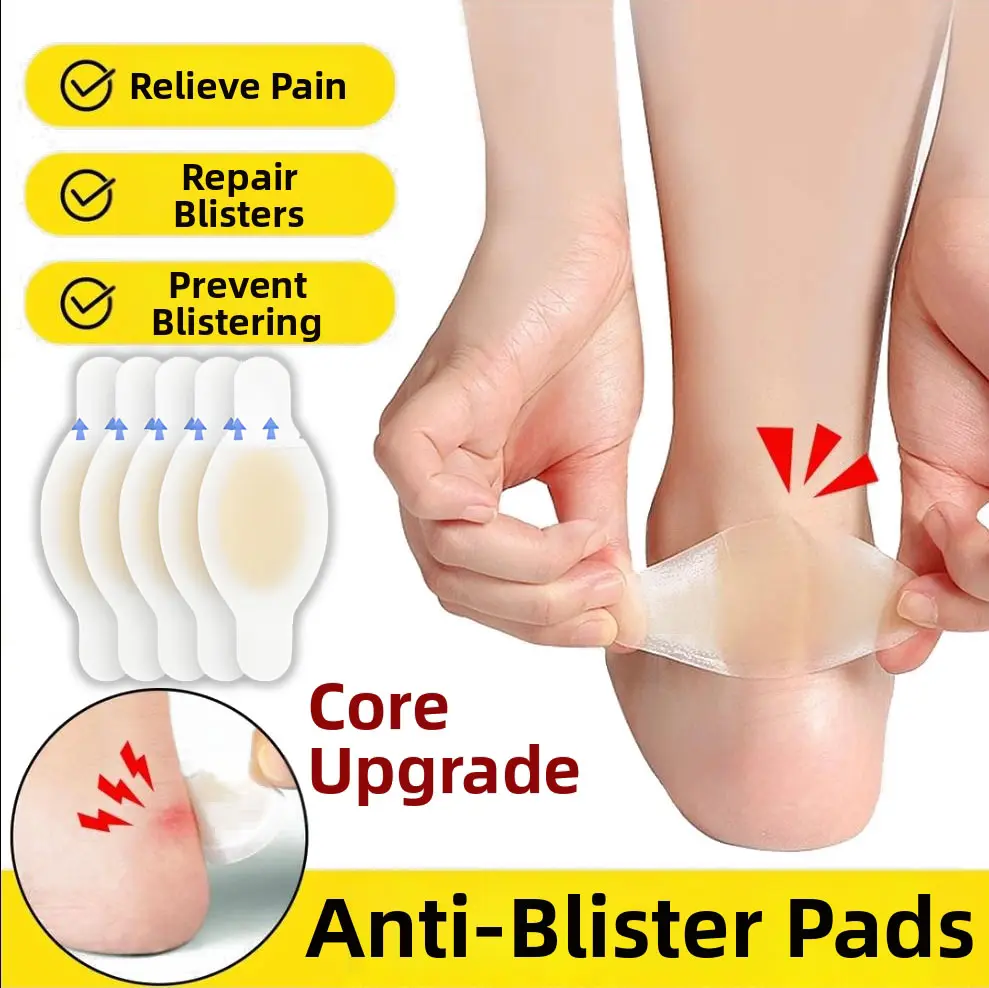 30PCS Unisex Gel Heel Cushions, Soft Comfortable Hydrocolloid Bandages, Waterproof Invisible Anti-Blister Pads, Core-Upgraded Footwear Insoles for Casual Shoes, High Heels, Party Gifts