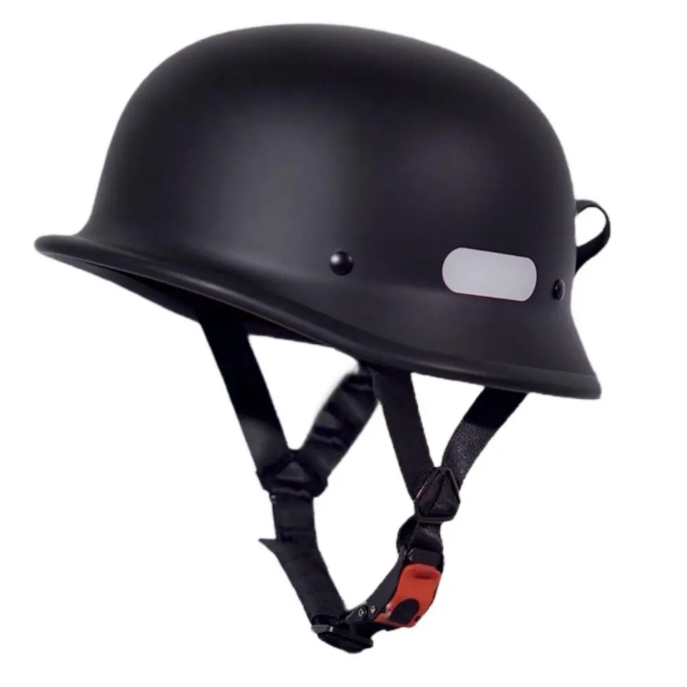 German Retro Army Motorcycle Riding Helmet 3C Certified, American Gangster Style Half Helmet, Lightweight Breathable Cruiser Gear Wearable Helmet