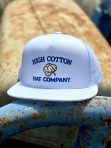 Cotton Top Flat Bill White