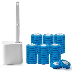 2026 New Disposable Toilet Brush with 48 Refills, ,Toilet Bowl Cleaner,Toilet Cleaning Supplies,Toilet Bowl Brush,automatic lid-opening and closing toilet brush with Holder for Bathroom Deep Cleaning & Hygiene