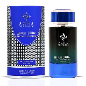 Sultan's Whisper For Him Eau De Parfum Spray 100ML (3.4 OZ) by Azha | A Regal Blend of Spice & Smoke, Softened by Whispers of Vanilla & Tonka