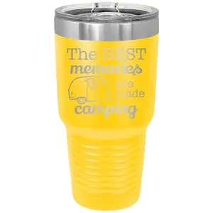 Camping 30 oz Tumbler | Yellow