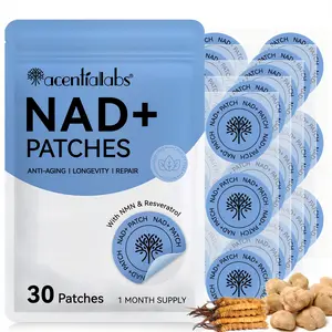 Acentiallabs NAD+ Supplement Patch - 30 Patches per Bag, Natural Plant-Based Formula with NMN & Resveratrol, Supports Energy, Clarity, Daily Balance, Vitality & Immunity, Vegan, Cruelty-Free for Daily Use